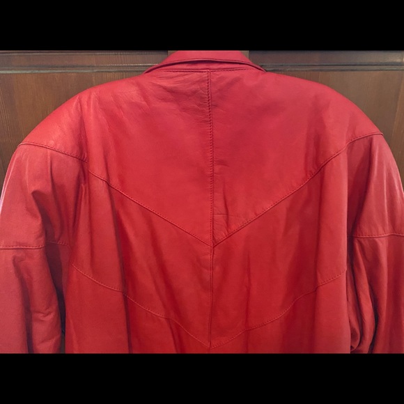 Fingerhut Fashions red leather men’s jacket size large - Picture 8 of 16